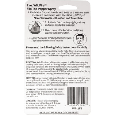 Wildfire 1.4% MC 2 Oz Pepper Spray Flip Top